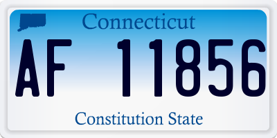 CT license plate AF11856