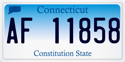 CT license plate AF11858