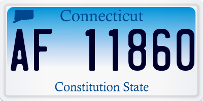 CT license plate AF11860