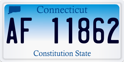 CT license plate AF11862