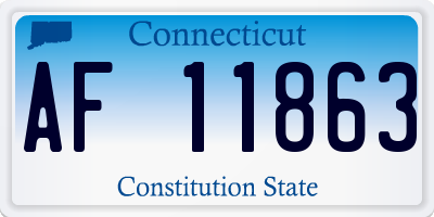 CT license plate AF11863