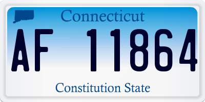 CT license plate AF11864