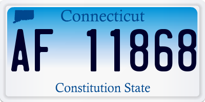 CT license plate AF11868