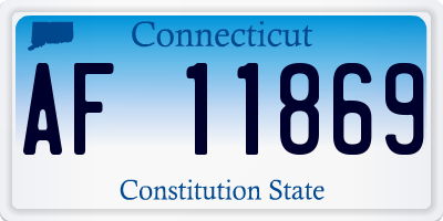 CT license plate AF11869