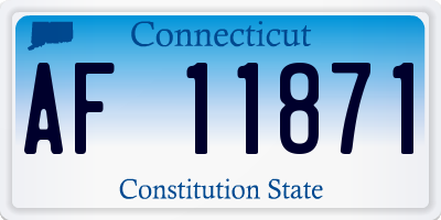 CT license plate AF11871