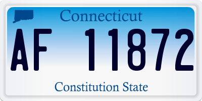 CT license plate AF11872