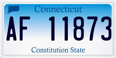 CT license plate AF11873