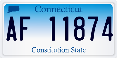 CT license plate AF11874