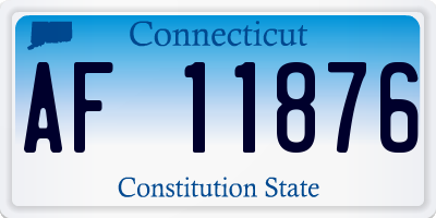 CT license plate AF11876