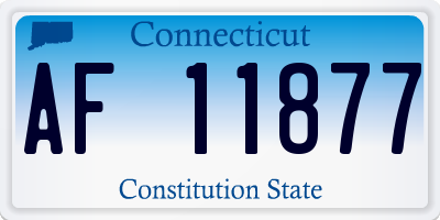 CT license plate AF11877