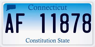 CT license plate AF11878