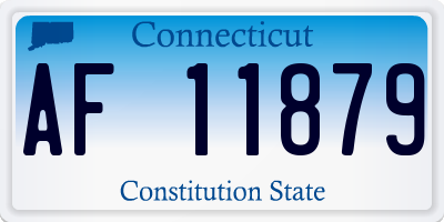CT license plate AF11879