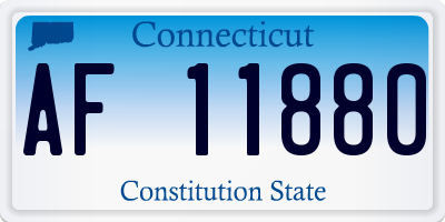 CT license plate AF11880