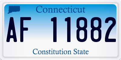 CT license plate AF11882