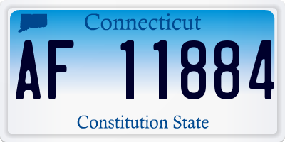 CT license plate AF11884