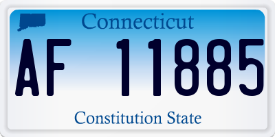 CT license plate AF11885