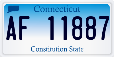 CT license plate AF11887