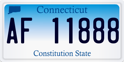 CT license plate AF11888