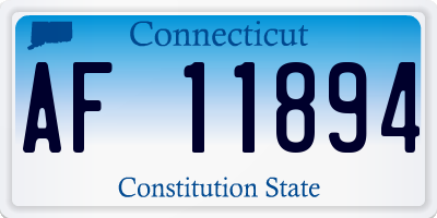 CT license plate AF11894