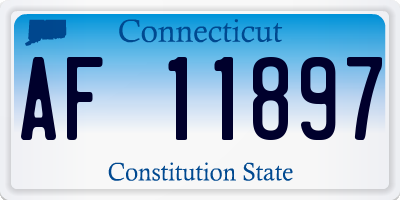 CT license plate AF11897