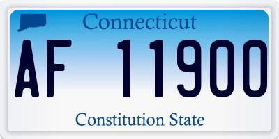 CT license plate AF11900