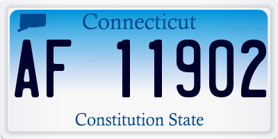 CT license plate AF11902