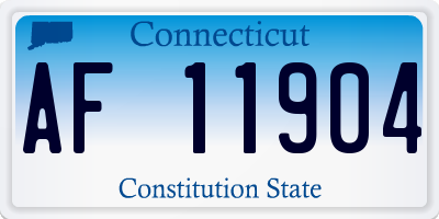 CT license plate AF11904
