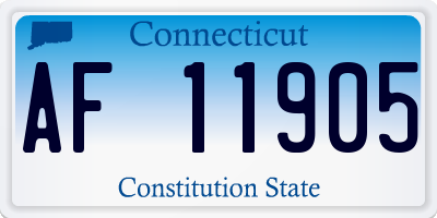 CT license plate AF11905