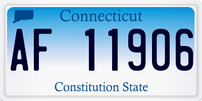 CT license plate AF11906