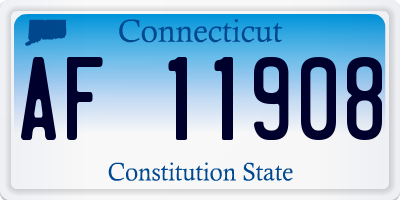 CT license plate AF11908
