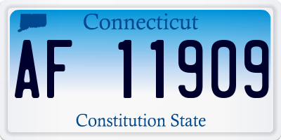CT license plate AF11909