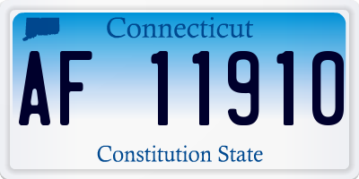 CT license plate AF11910