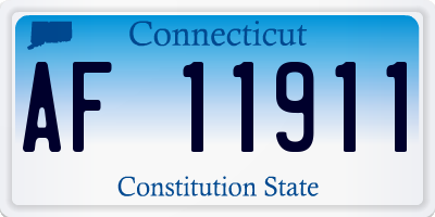 CT license plate AF11911