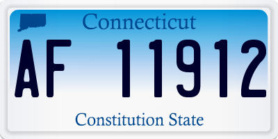 CT license plate AF11912