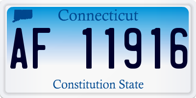 CT license plate AF11916
