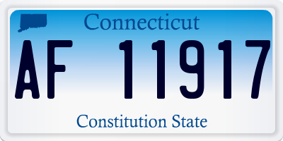 CT license plate AF11917
