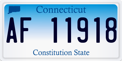 CT license plate AF11918