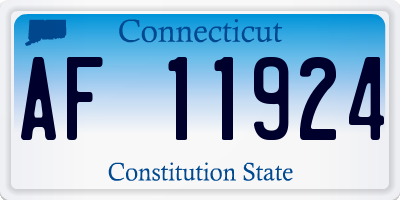 CT license plate AF11924