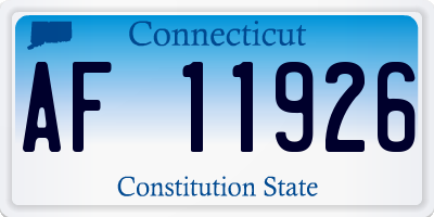 CT license plate AF11926