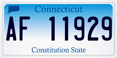 CT license plate AF11929