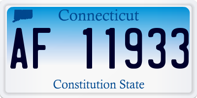 CT license plate AF11933
