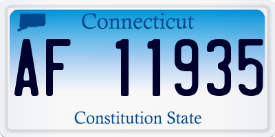 CT license plate AF11935