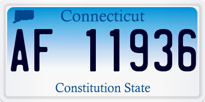 CT license plate AF11936