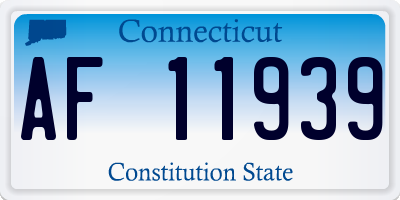 CT license plate AF11939