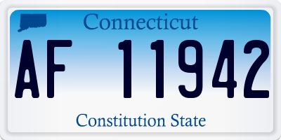 CT license plate AF11942