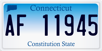 CT license plate AF11945