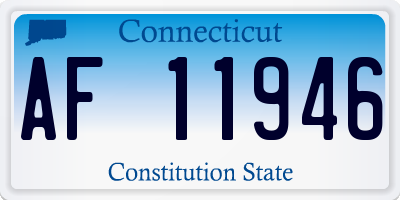 CT license plate AF11946
