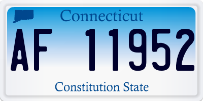 CT license plate AF11952
