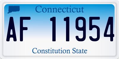 CT license plate AF11954