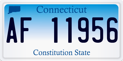 CT license plate AF11956